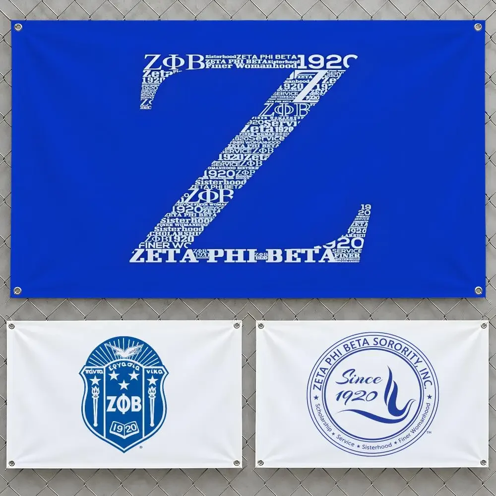 Flags ZoB Wall Zeta Hanging Flag Banners For Birthday 1920 Dove Sorority Beta Phi Parties Outdoor Bedroom Dorm Room Decor