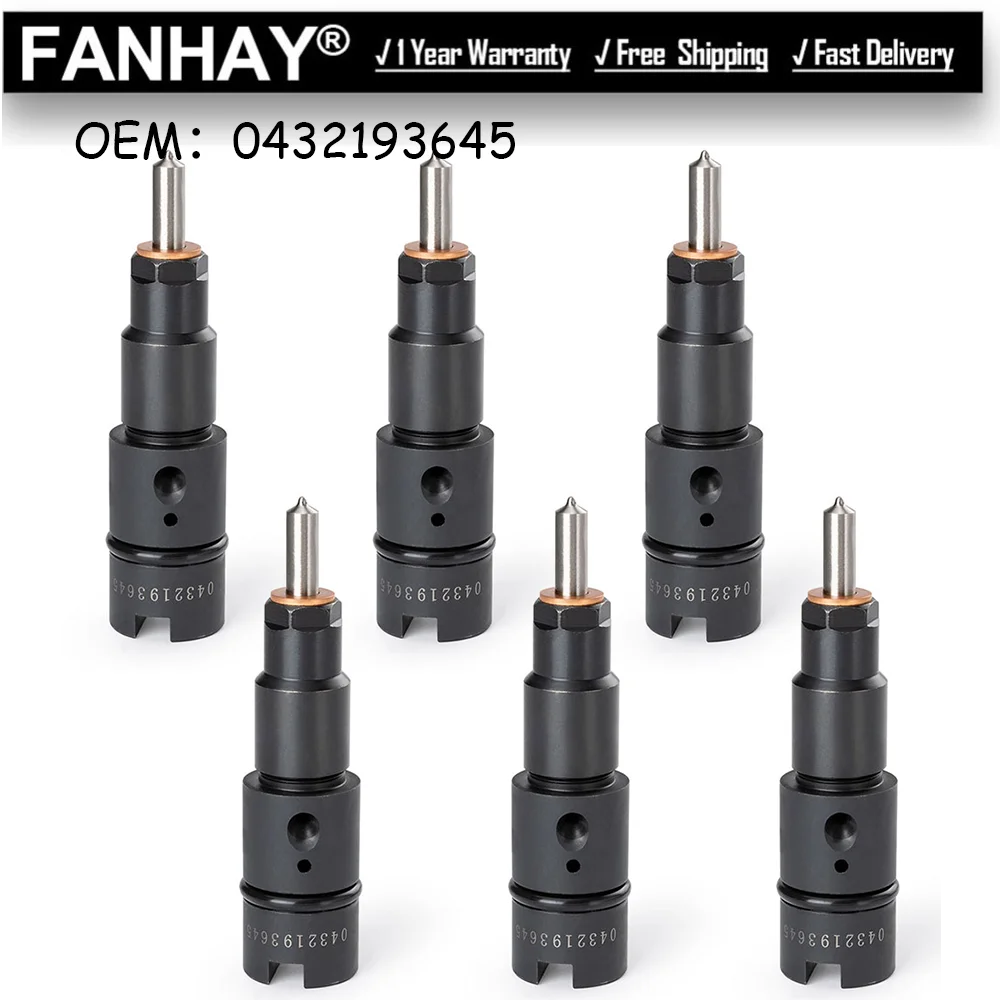 

6Pcs OEM 3944200 0432193645-825 0432-193-645 Fuel Injectors For ISB 5.9L Diesel New Fuel Nozzle 0432193645 Car Parts