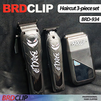 BRDCLIP 934 3PC Electric clipper Set Metal cutter head professional sculpting electric clipper men's reciprocating razor