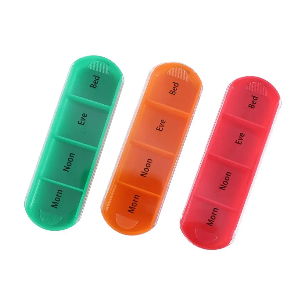 PU Carrying Case Weekly Pill Organizer Box Week Mark Drug Container 7-Day Pill Organizer Reusable 4 Times a Day Daily Pill Box