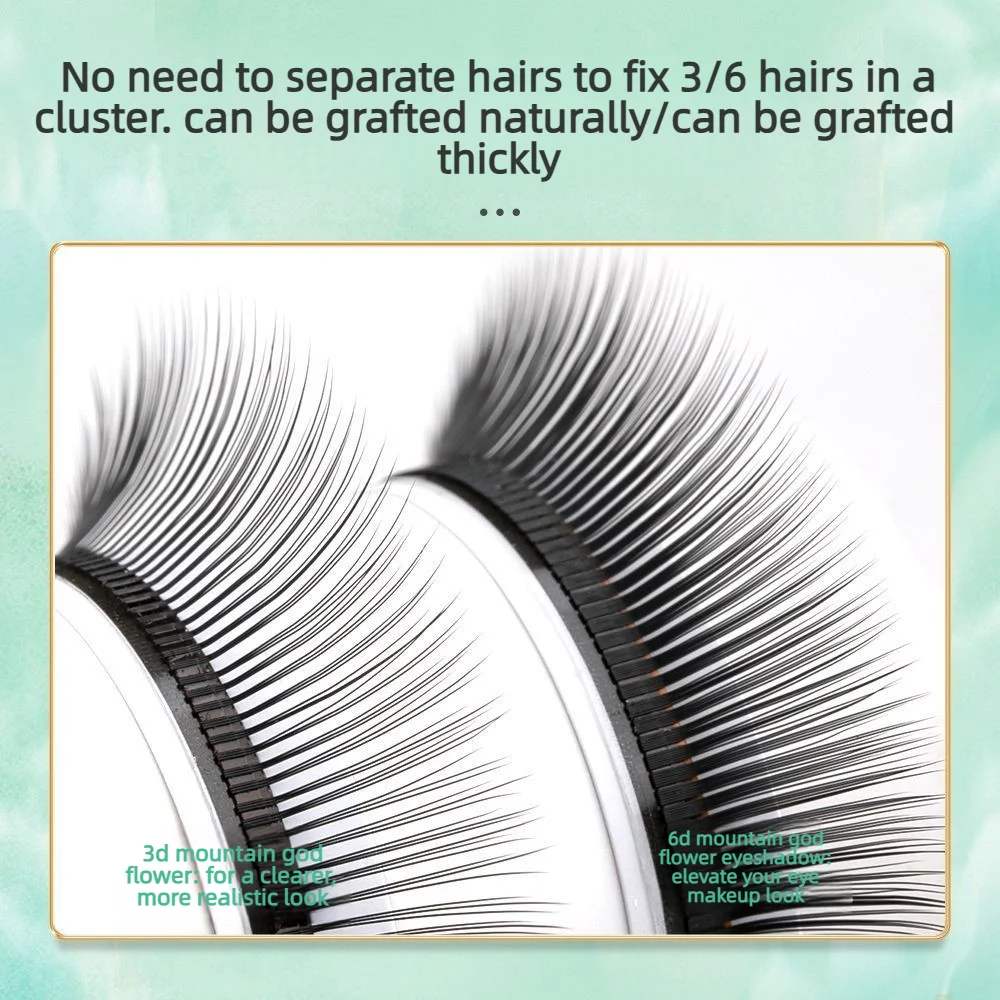 Extensiones de Pestañas Flora Fairy 3D/5D/6D - Diseño de Flor Espigada y Ligera - Pestañas con Volumen Prefabricado Pestañas