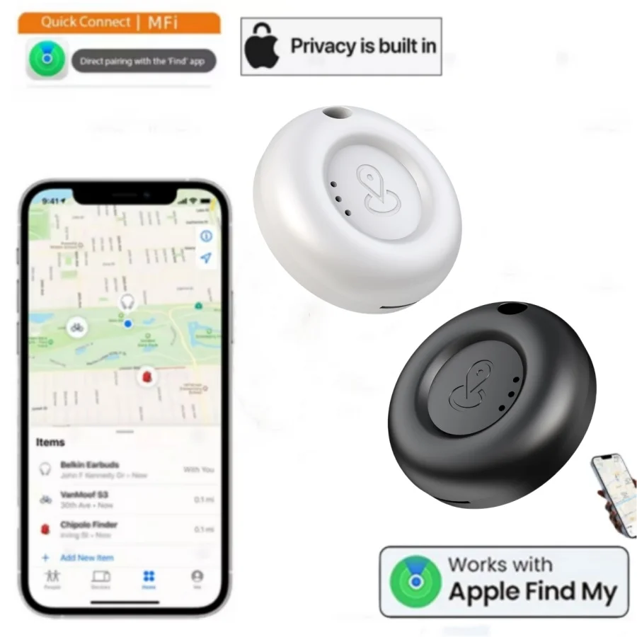 

Mini Smart Bluetooth GPS Tracker Works with Find My APP Anti-Lost Reminder Device Wireless For Iphone Locator Key Kids Finder
