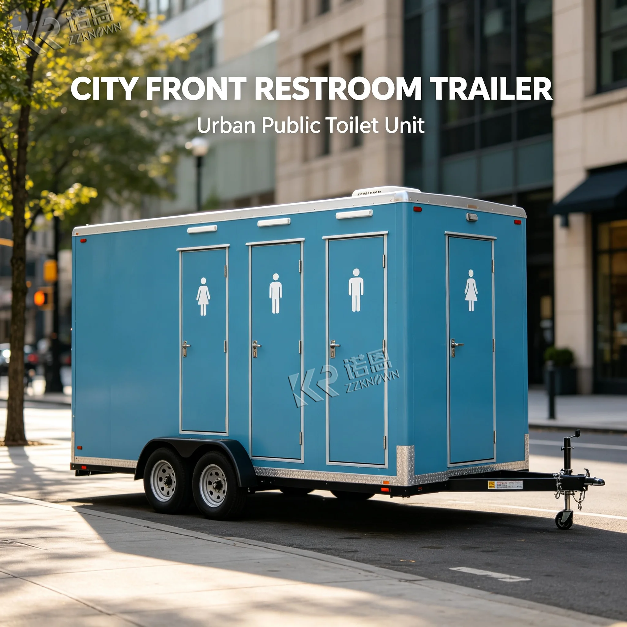 Outdoor Portable Toilet Trailer Mobile Washroom Trailer for Festival Event and Public Sanitation