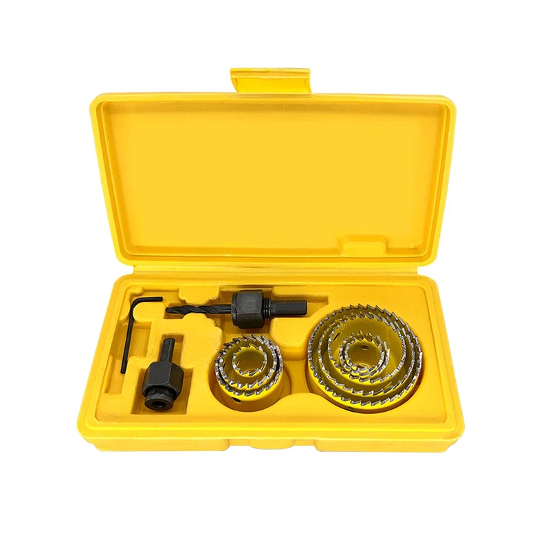 11pcs/set Hole Saw Cutting Set Kit Tools 19-64mm Wood Metal Alloys Circular Round with Case