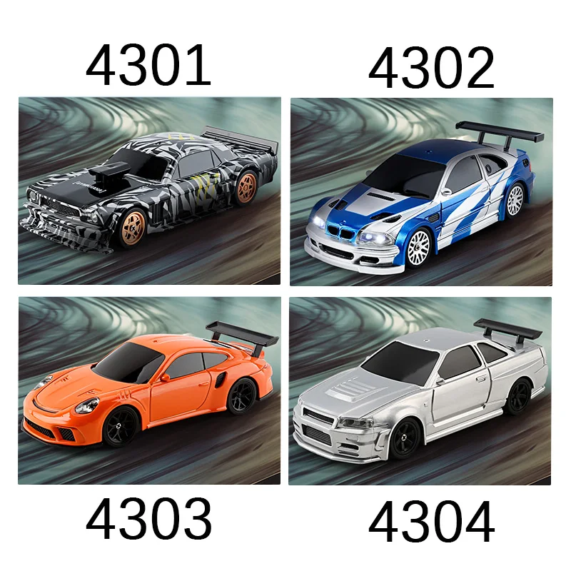 JIABAILE 4301/02/03/04 RTR 1/43 2.4G 4WD Drift RC Auto Mini Race LED licht Optioneel Gyro Radio Control Hoge Snelheid Motor Auto