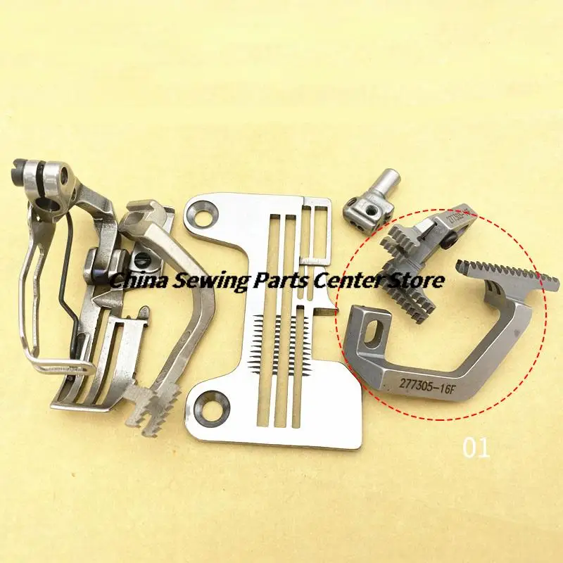 PEGASUS EXT JACK 798 Overlock Guage Set 4 Threads Needle Plate Presser Foot Feed Dog Needle Clamp Industrial Sewing Machine