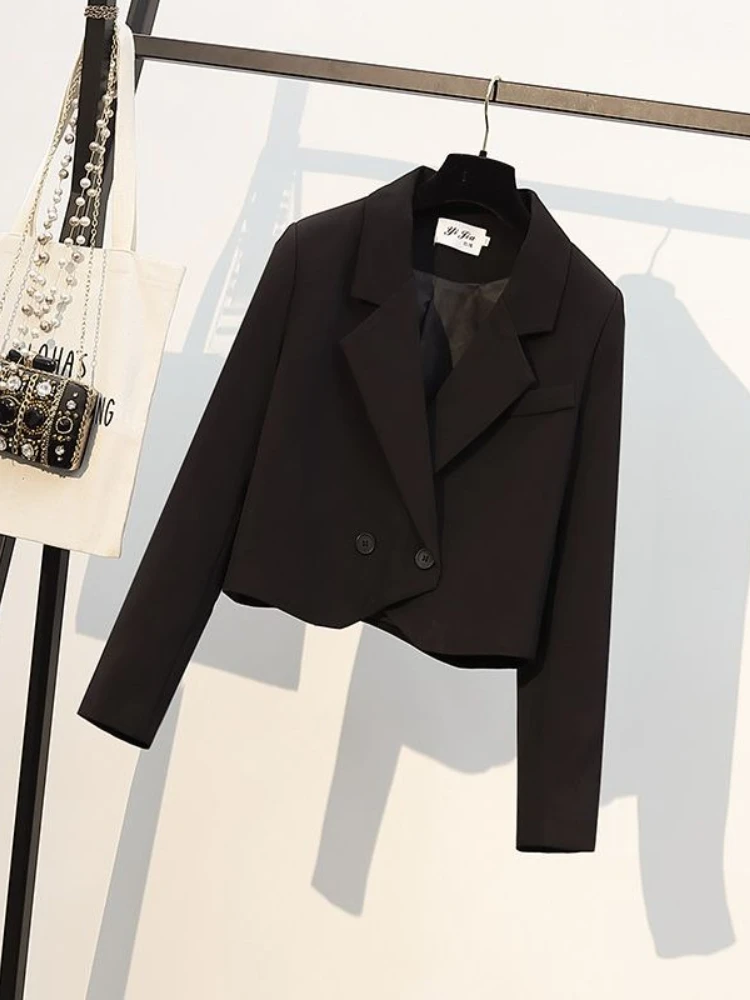 2025 Women's Blazers Spring and Autumn New Short Casual Slim Suit Solid Jacket Woman Blazer Femme