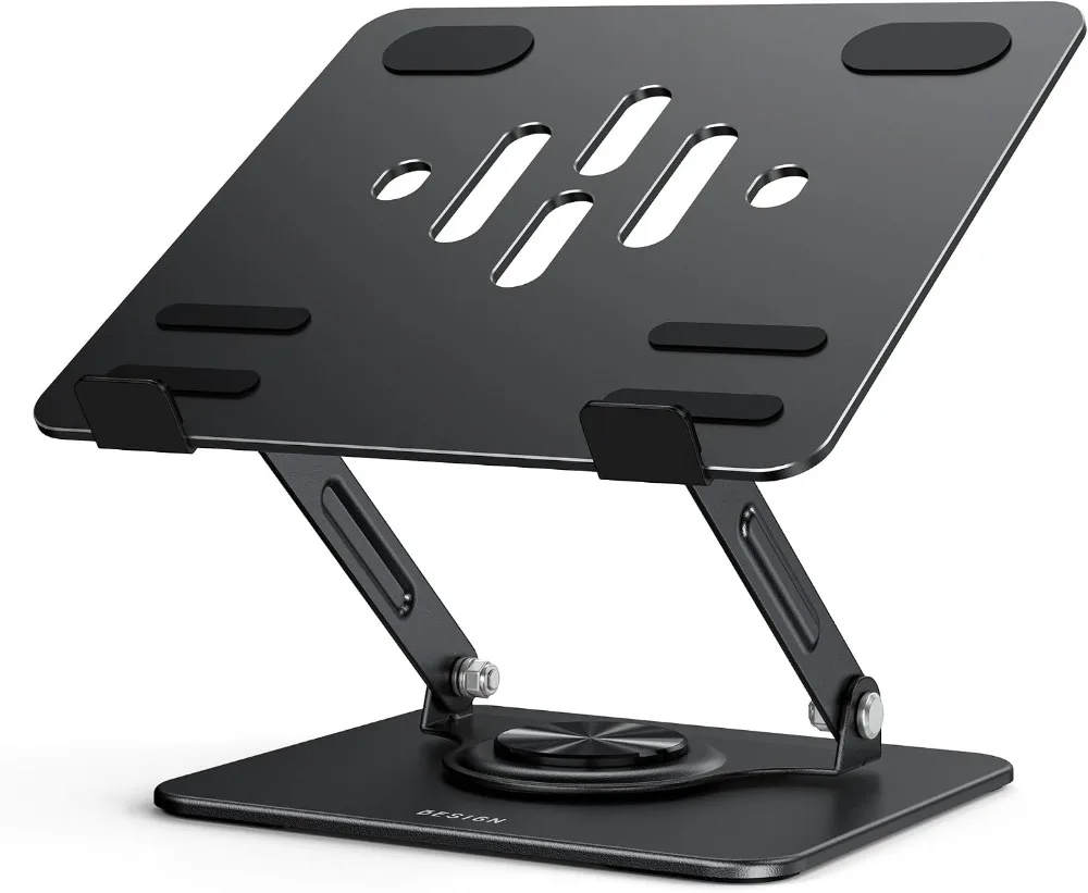 360° Rotating Laptop Stand, Ergonomic Adjustable Notebook Riser, Foldable Holder for 10-14
