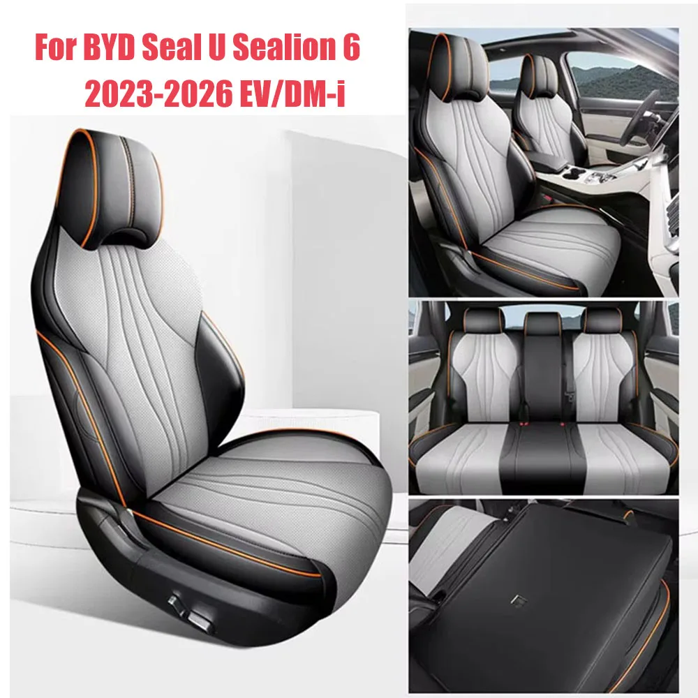 For BYD Seal U Sealion 6 Song Plus EV/DM-i 2023-2026 Car Seat Covers, Full Covered with Front and Rear Full Set Seat Cushions