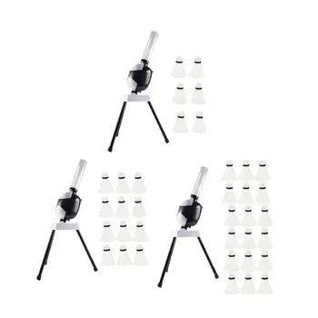 자동 배드민턴 서브 머신 셔틀콕 발사기 배드민턴 발사기 실내 실외 초보자를위한 볼 피칭 도구 어린이