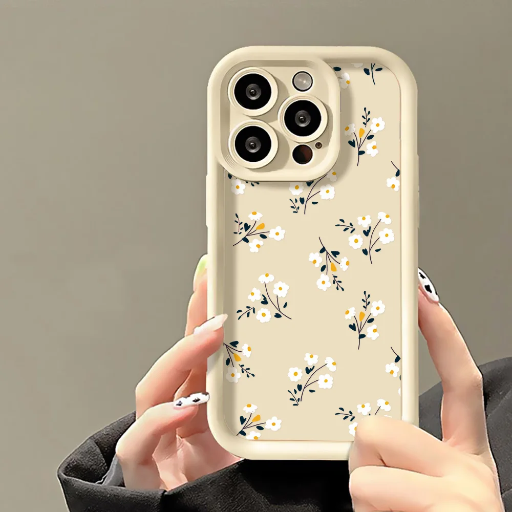 Floral Phone Case for iPhone 11 Cases iPhone 14 15 13 Pro Max 12 XR XS 7 8 Plus SE 14promax 15promax Silicon Soft Fundas Covers