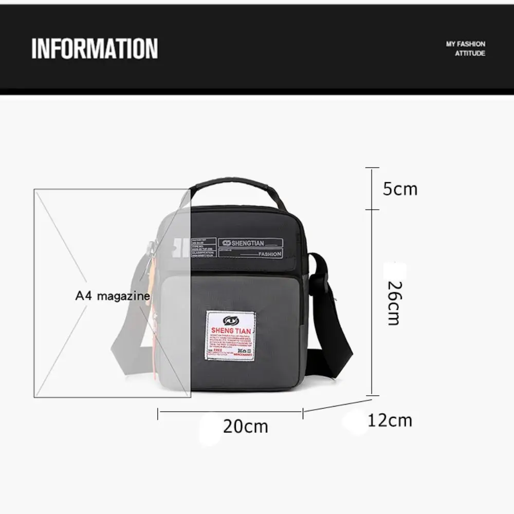 Tas penyimpanan selempang dada pria, kantung pinggang kain Oxford tahan air multifungsi kapasitas besar 6 warna untuk pria