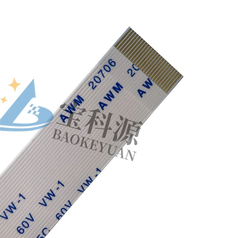 Quantity of 10 Fpc/Ffc Soft Cable 0.5 Pitch 24Pin Soft Cable Gold-Plated Model 20706 Length Optional 105 Degrees