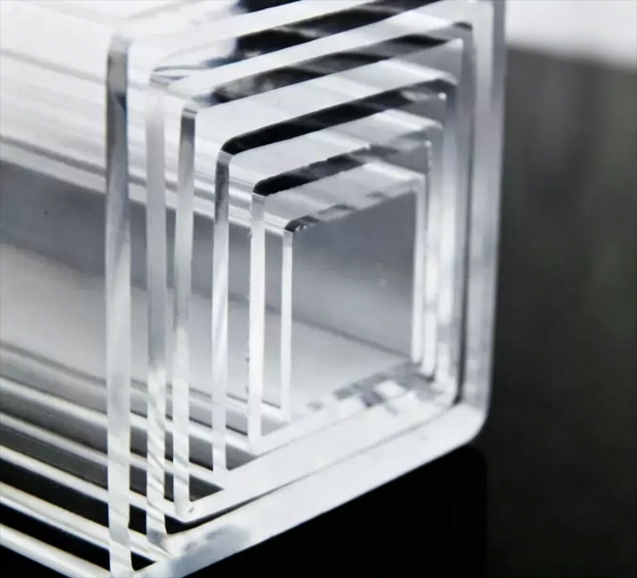 

PMMA Rectangular Pipe Transparent Acrylic Square Tube Plastic Hollow 10x10-120x120mm