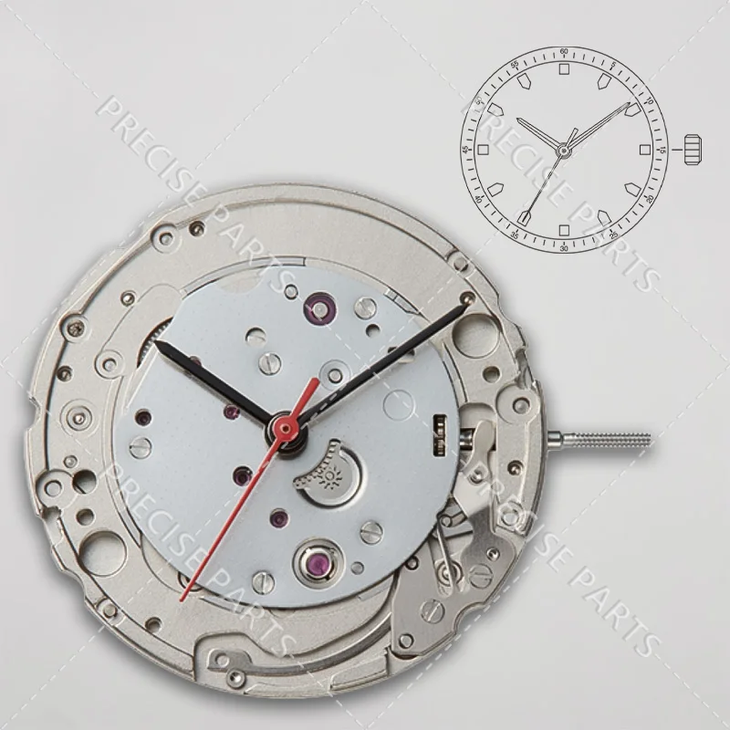 New 9039 Watch Movement Replacement Part Winding Bar 42 Hour Power Reserve Skeleton Clock 24 Gemstone Skeleton