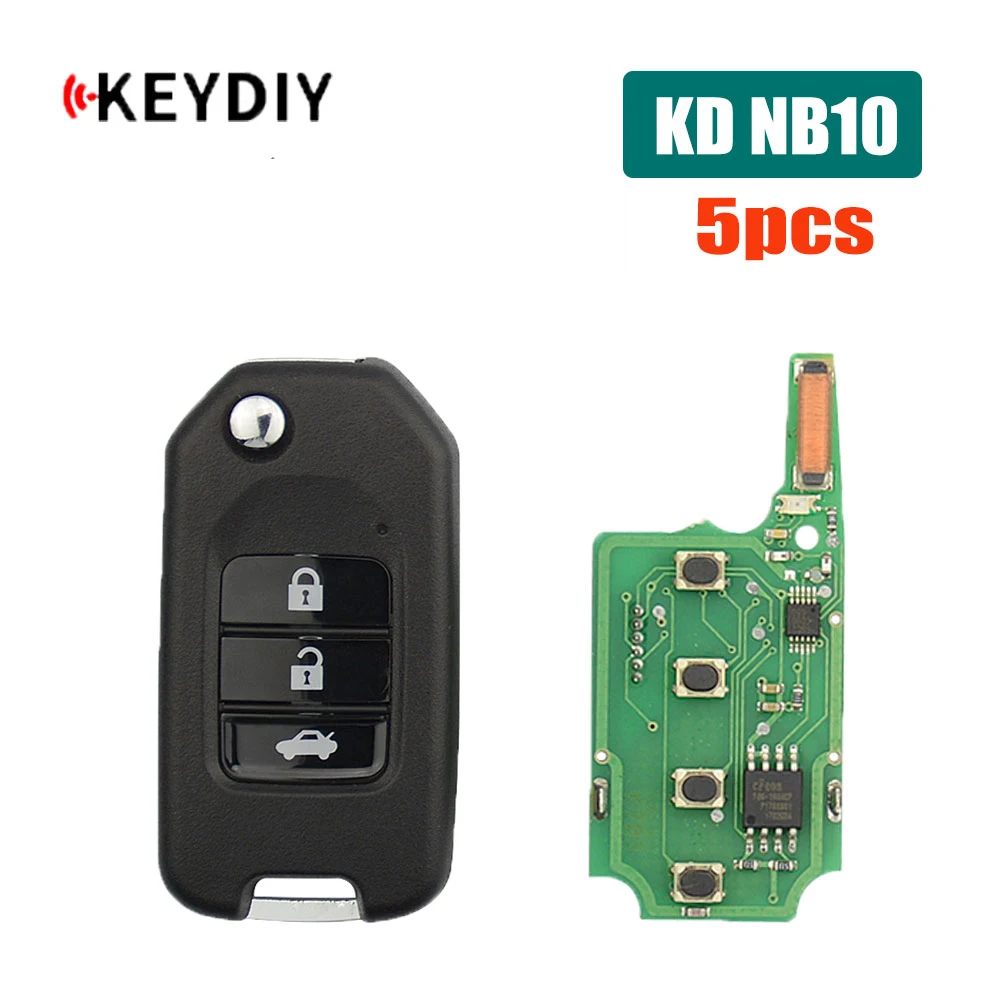 

5 шт. KEYDIY NB10 многофункциональный универсальный пульт дистанционного ключа 3/4 кнопки для KD 900/KD-X2/KD-MAX автомобильный пульт дистанционного ключа программатор для Honda