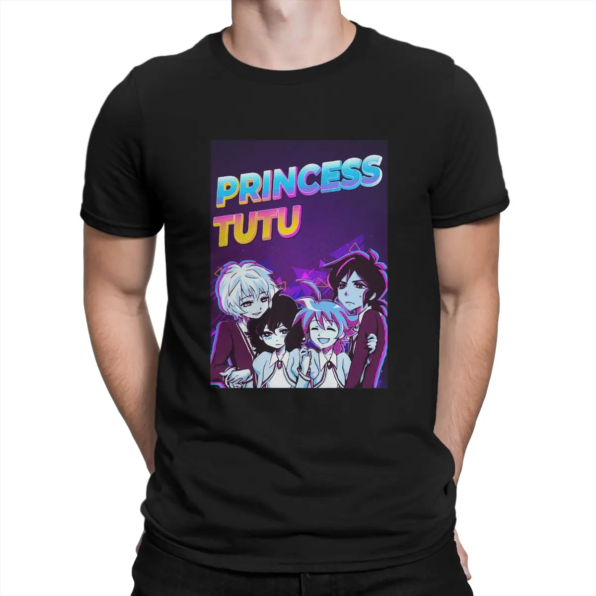 Princess Tutu Men's TShirt Anime about Ballet and Magic Distinctive T Shirt Harajuku Streetwear Hipster