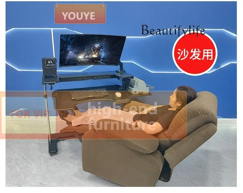 WER Computer desk bed notebook desktop computer desk bedside table lifting table lazy table cockpit suspension bracket