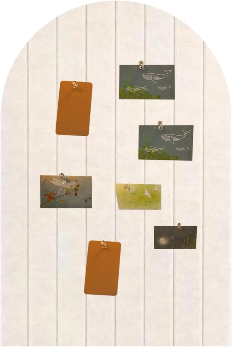 

Складная доска для заметок 24x16 дюймов, толстые войлочные настенные плитки с клейкой основой, закругленные края для офиса, спальни, гостиной