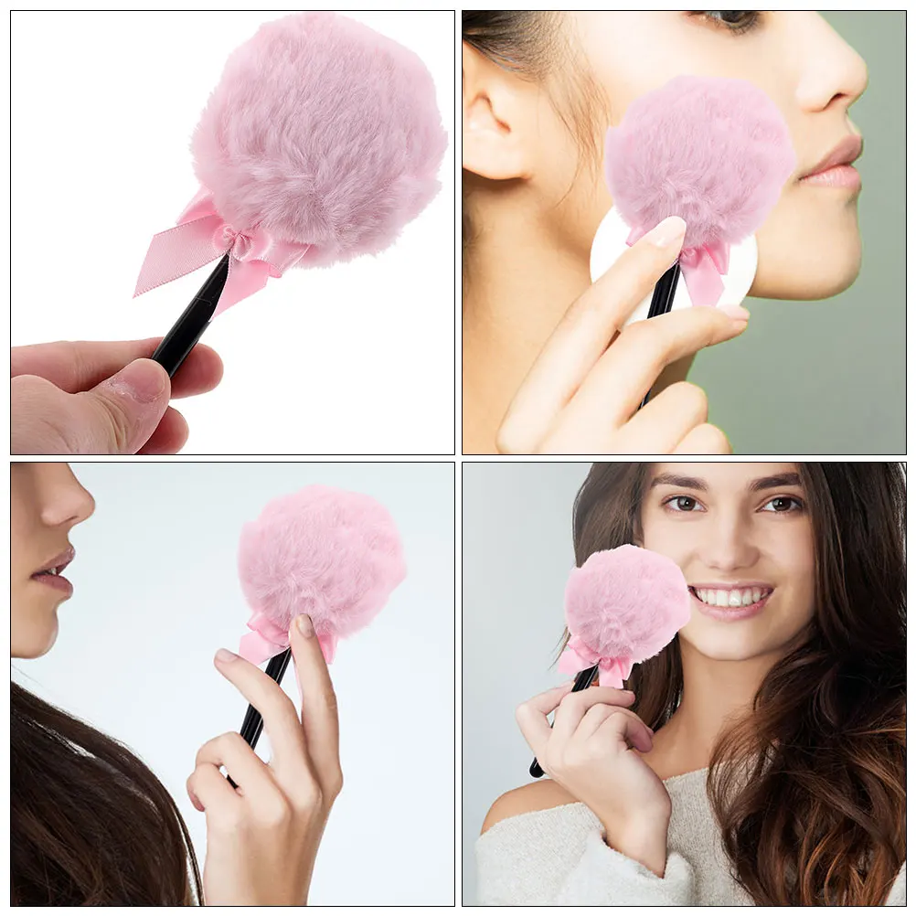 

Long Hair Makeup Puff Powder Body Container Beauty Sponge Built Long Handle Absorption Dry Powders