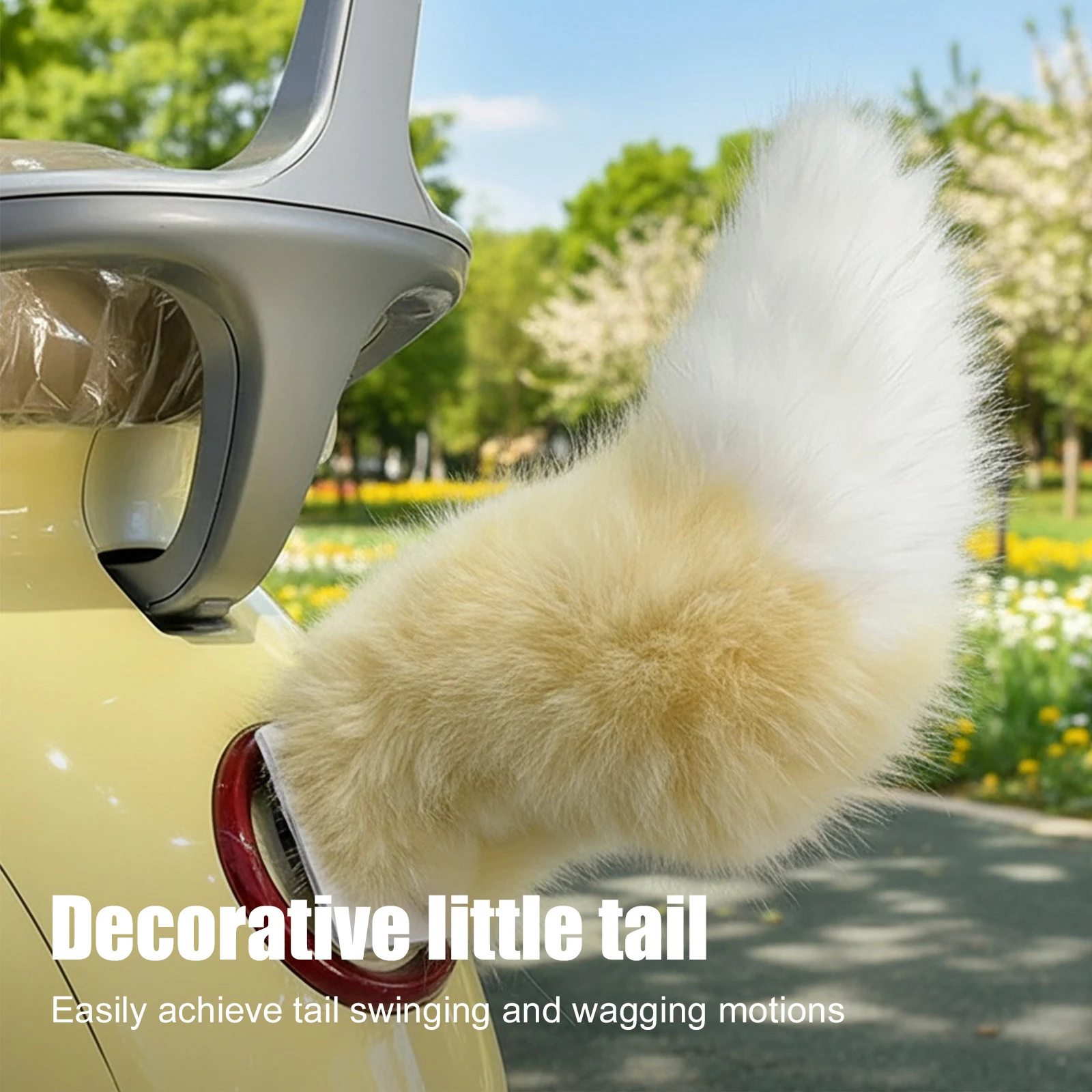 Remote Control Vehicle Electric Tail Rechargeable Moving Tail Universal Easy To Install for Auto Trunk Charm Cosplay Accessory