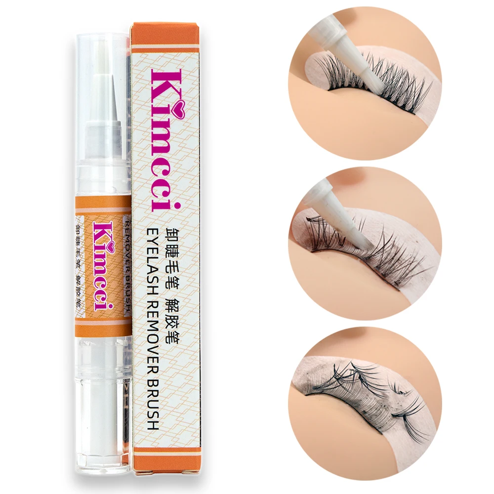 Kimcci Professional Lash Glue Remover Brush Gel Remove Brush Safe Eyelash Extensions Tool Cream 8ml High Quality Glue Remover