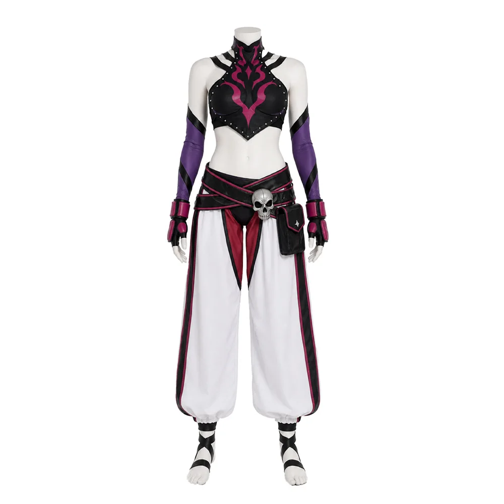 Street Fighter‌ Juri Han Cosplay Costumes Game Character Halloween Party Costume Performance Clothes for Adults view 4