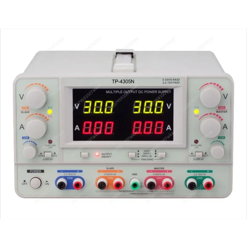 TP-4305N Toroidal Transformer Multiple Laboratory Regulated Linear 4 Channel Output Power Supply 30V 5A