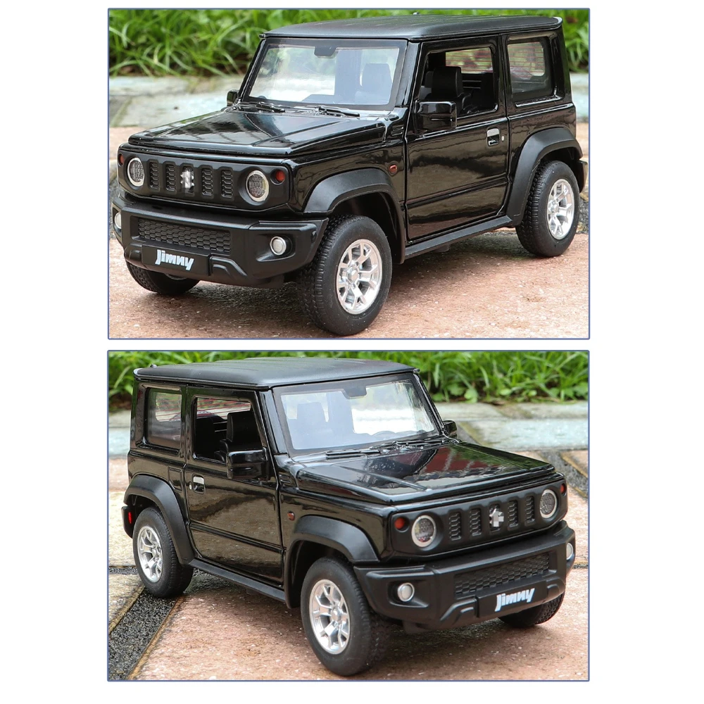 1:24 Jimny Off Road SUV Legierung Metall Druckguss Modell Fahrzeug Sound & Licht Sammlung Display Hobby Dekoration Geschenke für Jungen