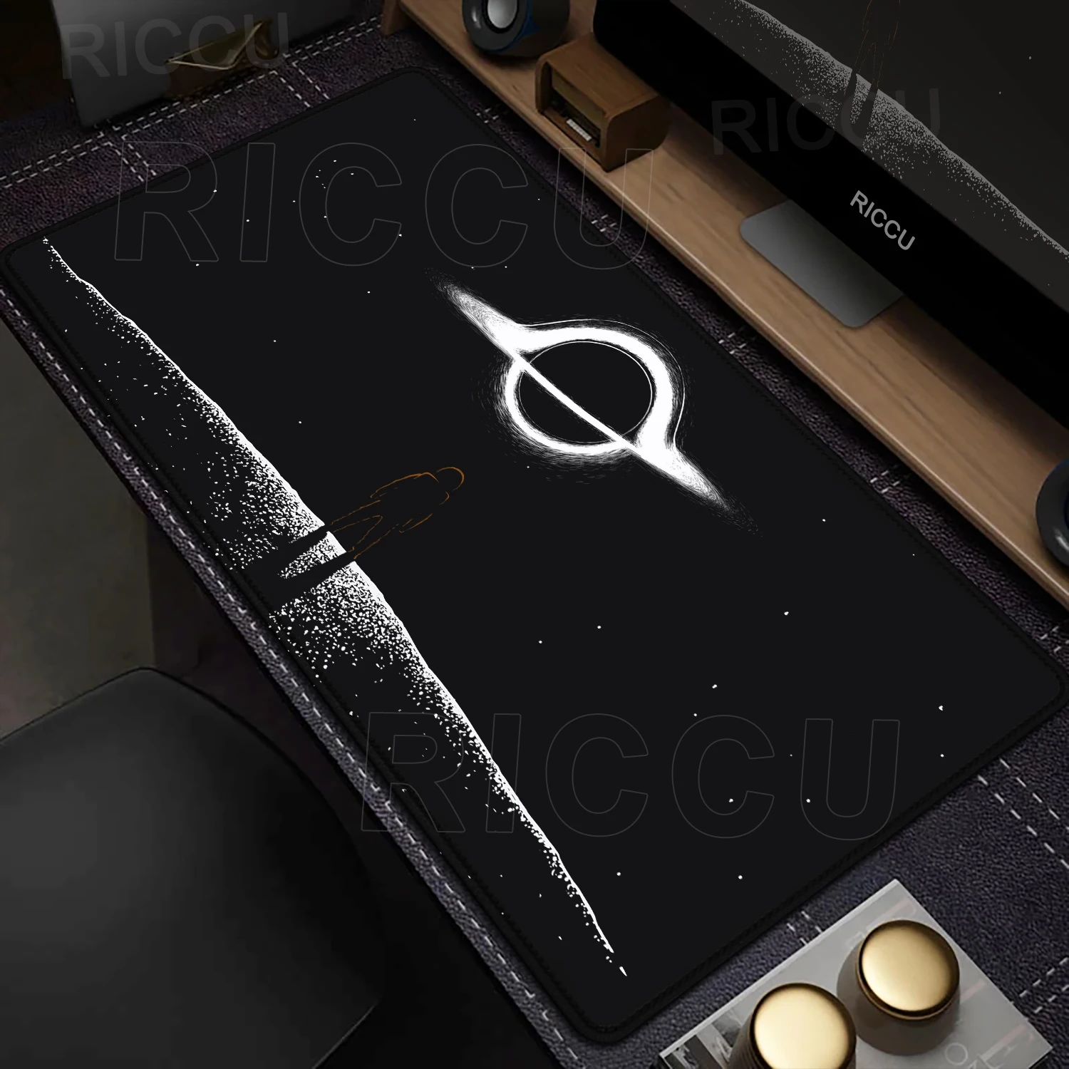 

Astronaut Black Hole Galaxy Mousepad PC Keyboard Mat Rubber Non-slip Pc Office Accessories Black Mouse Pad XXL Gaming Mausepad