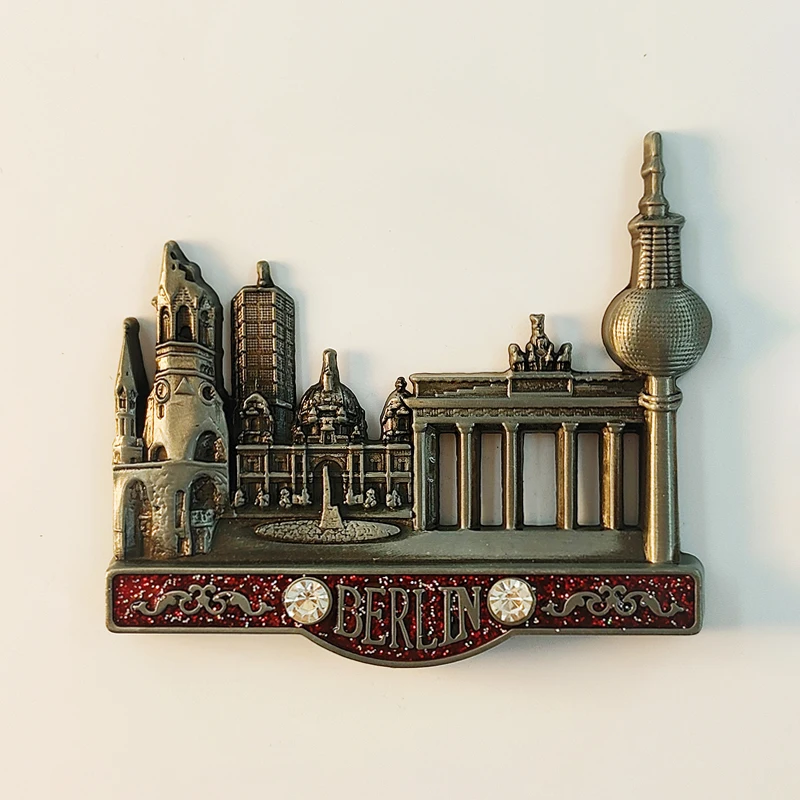 Germany，Berlin，Brandenburg Gate，3D Stereoscopic，Tourism Souvenirs，Metal，Decoration home，Refrigerator magnets ﻿