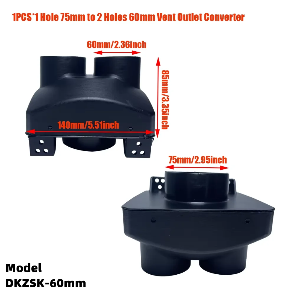 60mm Diesel Heater Duct Warm Air Vent Hose Exhaust Connector For Webasto Eberspacher Parking Heater