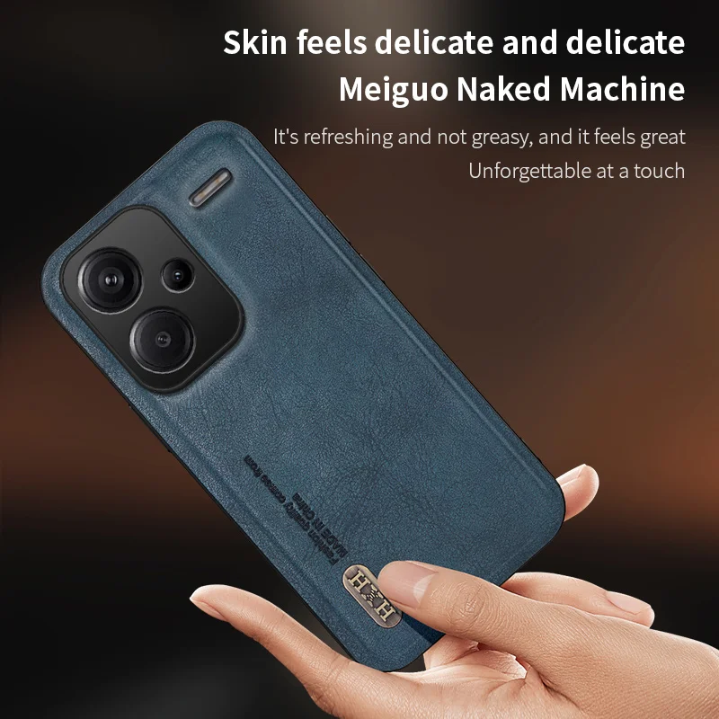 For Redmi Note 13 Pro Plus Back Cover Skin Feel Shockproof Magnetic Phone PU Leather Case Soft Fundas For Redmi Note 13 Pro Plus