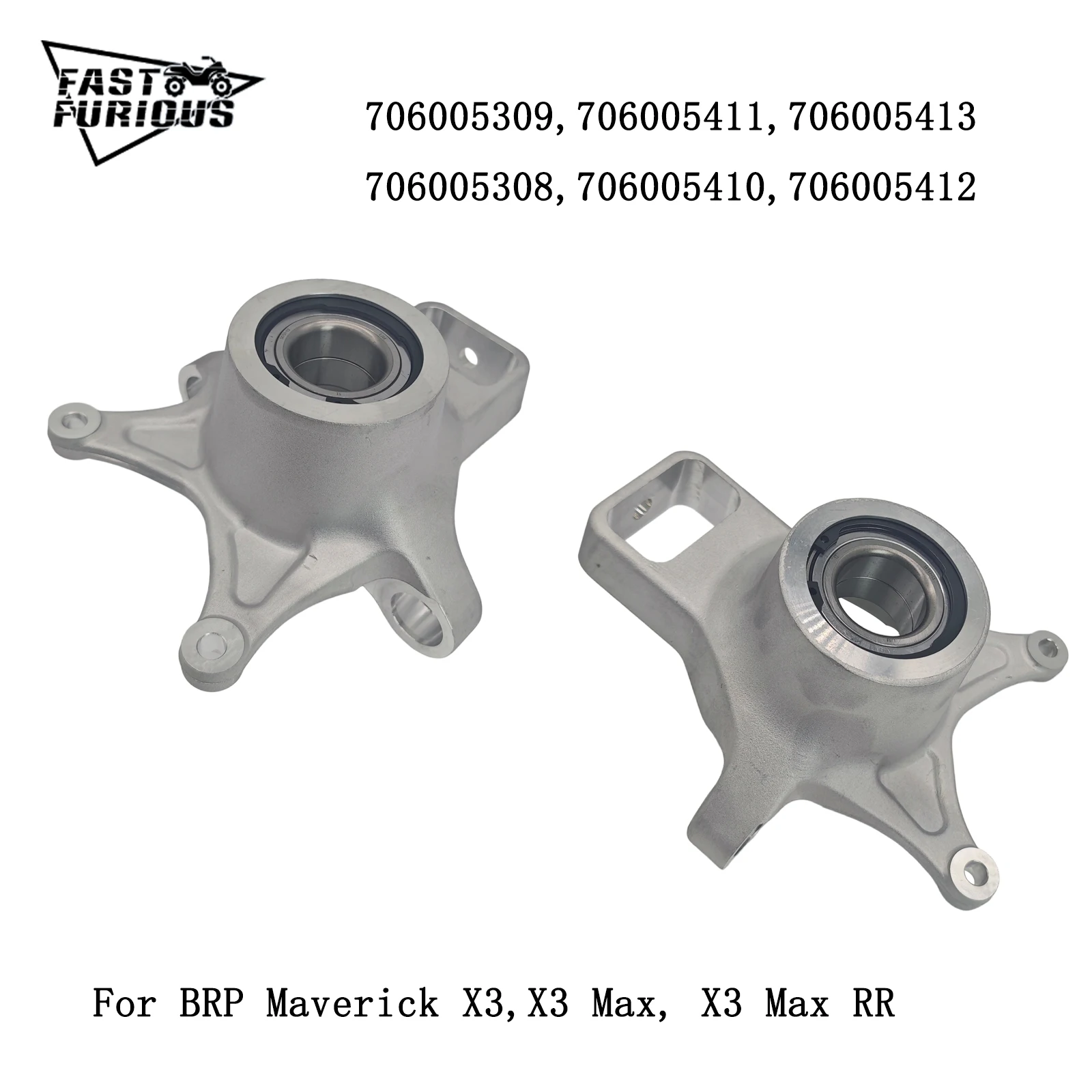 

1set Rear Left and Right Steering Knuckle 706005308 706005410 706005309 706005411 For BRP Maverick X3,X3 Max, X3 Max RR