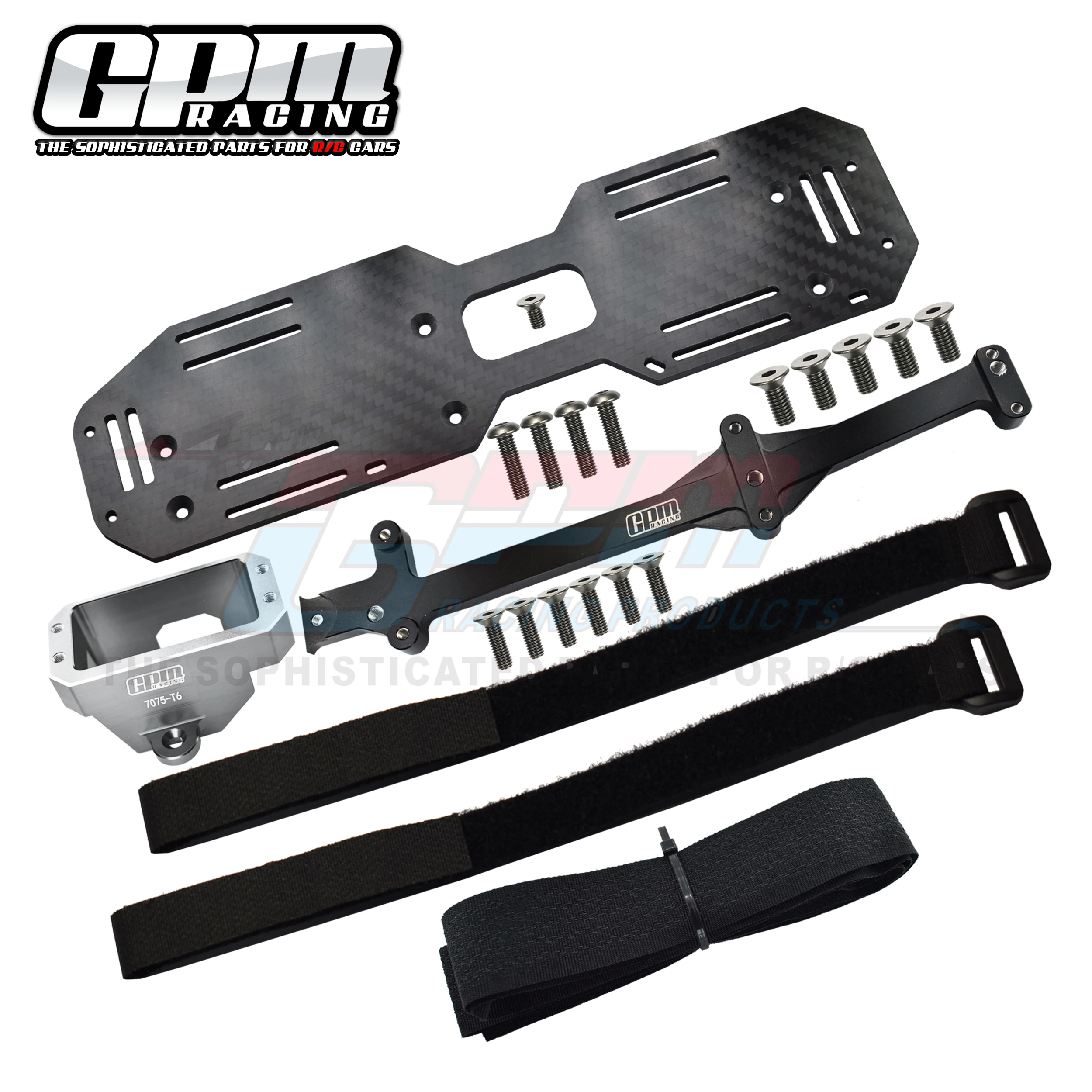 GPM Aluminium 7075 Servo Mount And Carbon Fiber Battery Compartment For Sledge