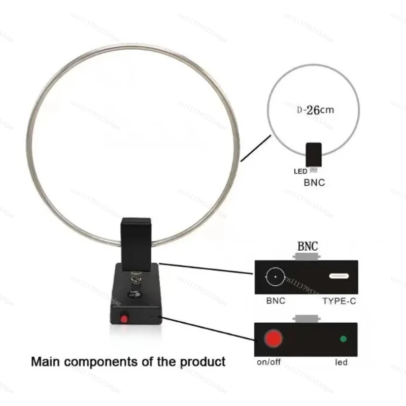 GA800 radio, active circular shortwave antenna 10KHz-159MHz HF
