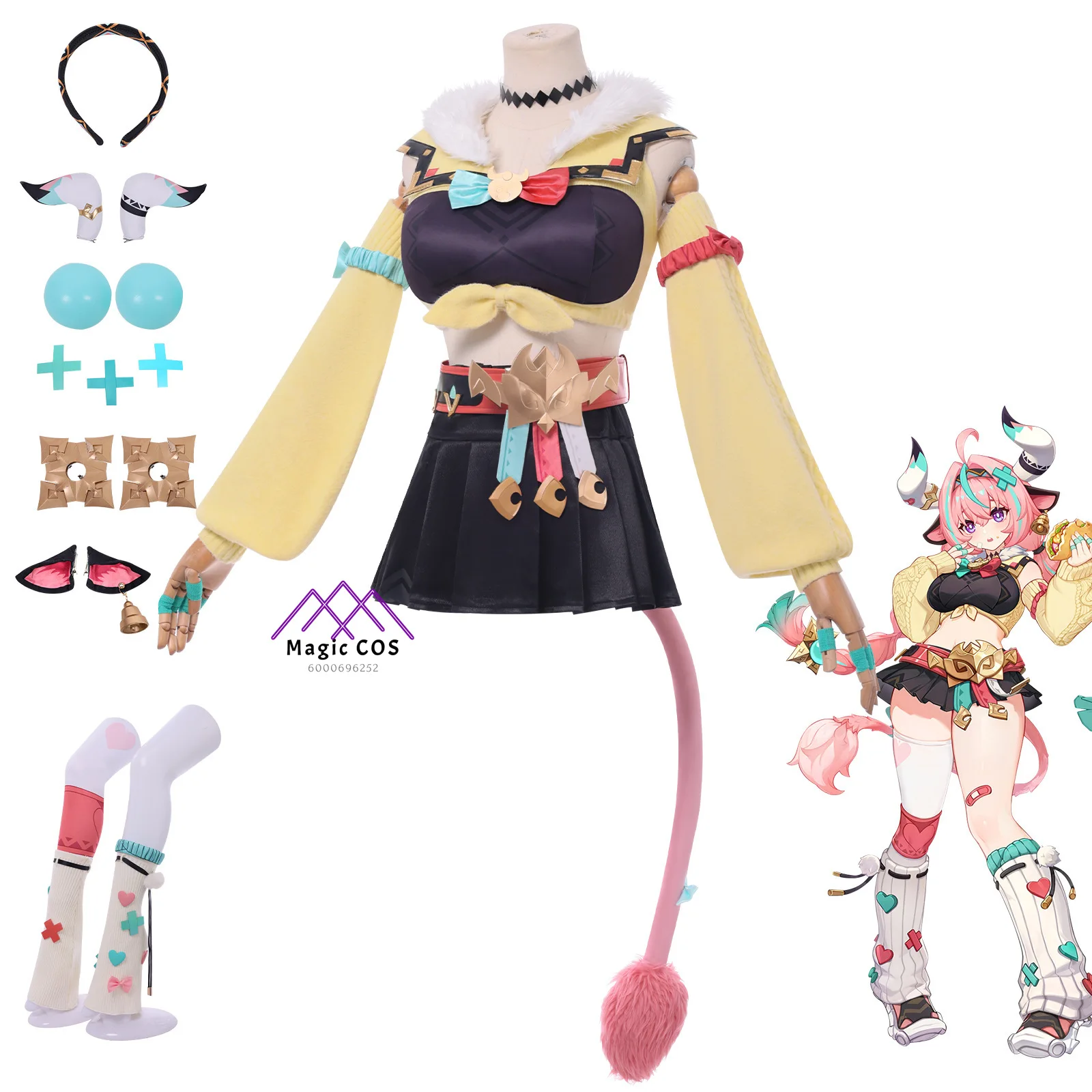 أزياء جينشين إمباكت فانيسا التأثيرية JK بدلة علوية قصيرة عالية الجودة مجموعة كاملة من ملابس الرسوم المتحركة للنساء بدلة حفلات الهالوين #2