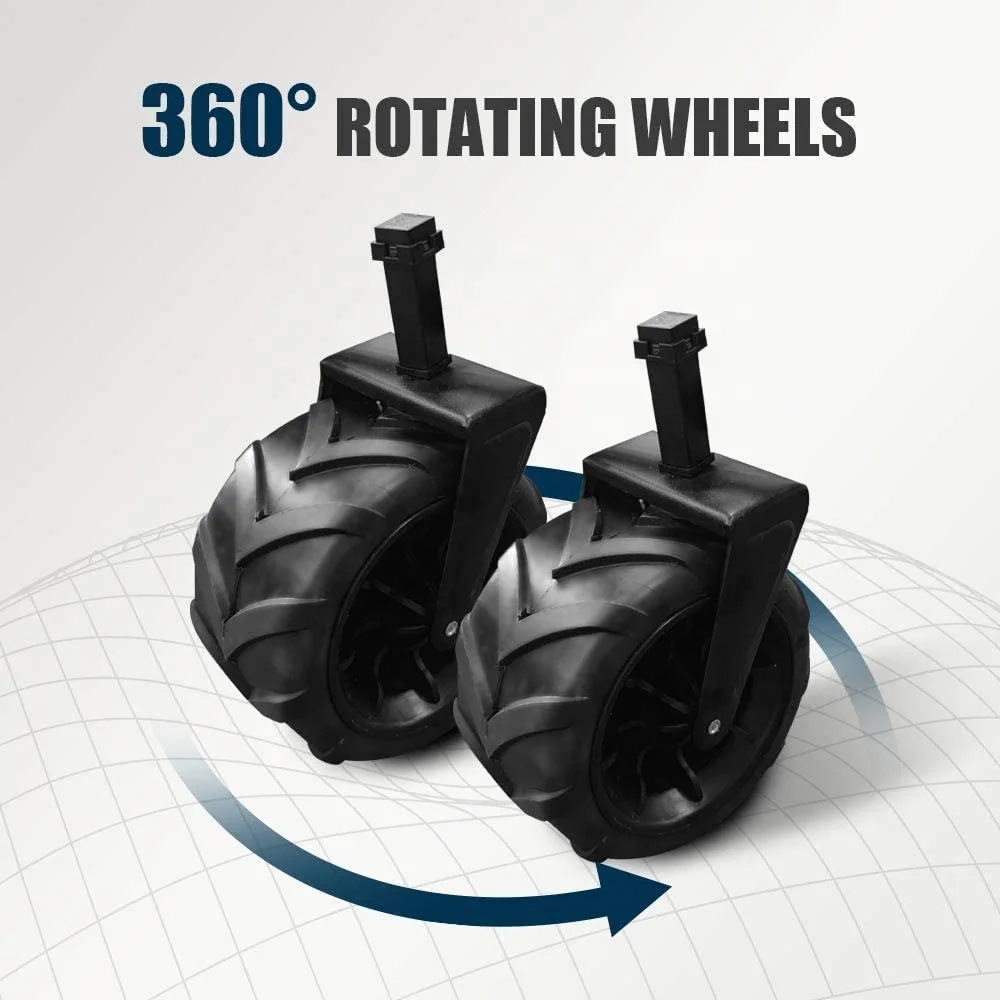 New Large Capacity Big Wheels Brakes Portable Rolling Heavy Duty Collapsible Cart Utility Folding Camping Wagon view 3