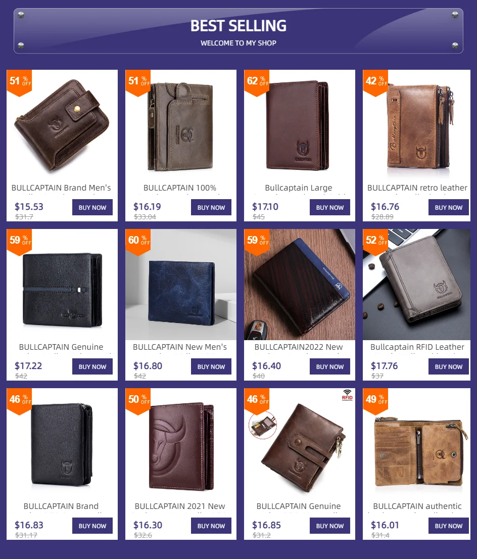 BULLCAPTAIN Geschenkbox Herren Echtleder-Geldbörse Multifunktionale RFID-Diebstahlschutz-Geldbörse mit Eisenkette und Münzfach – Detail 1