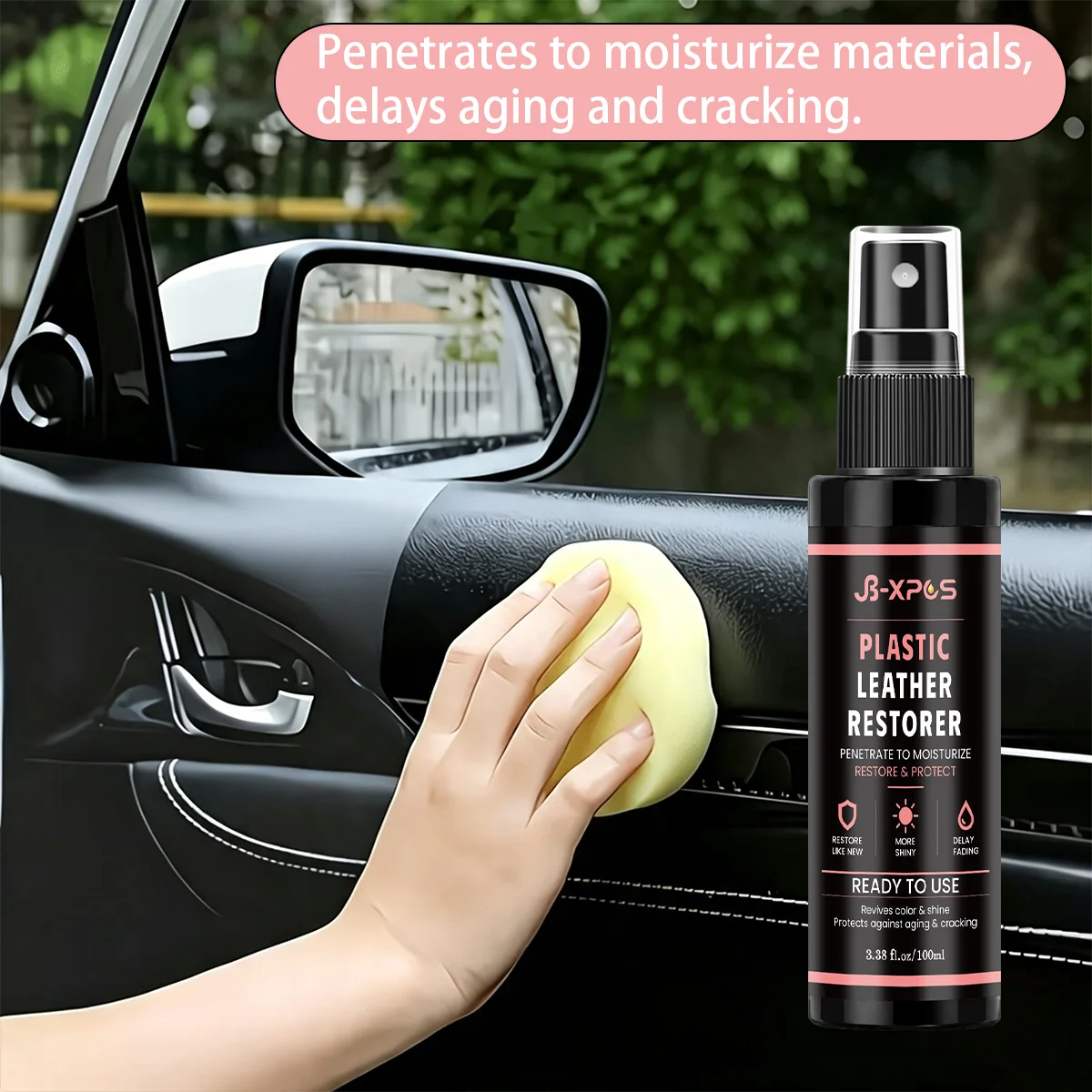 Car Plastic Restorer, Recondition Faded Aged Plastic Trim Renew Gloss For Auto Interior Exterior Components YT0504