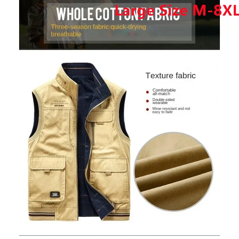 

Men's Heated Vest Winter Vests Multi-pocket Hunting Autumn Tactical Thermal Sleeveless Jacket Mountaineering New Sets Denim MAN