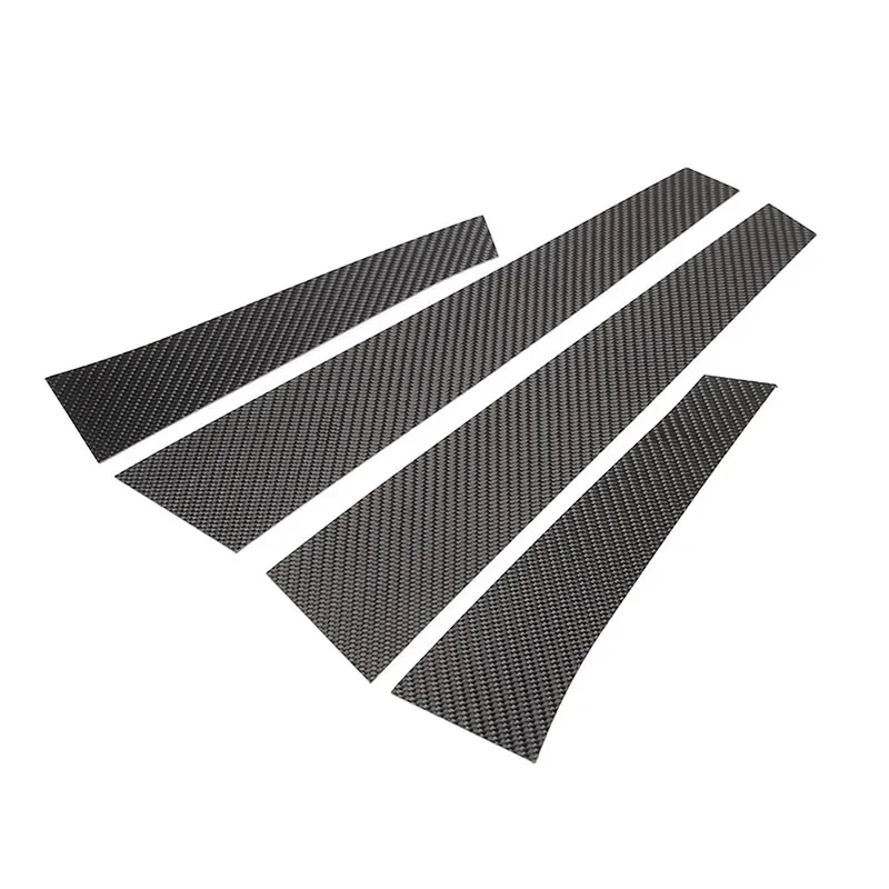 For Seat Leon 2008 2009 2010 2011 2012 Carbon Fiber Car Door Window Center B Pillar Post Trim Cover Sticker Car Accessories
