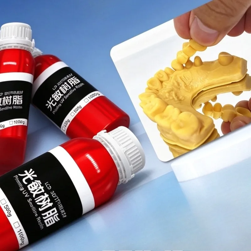 Photopolymer Resin for Precision Model 405nm Universal LCD DLP 3D Printing Consumable High Precision Scratch Resistant Low Odor