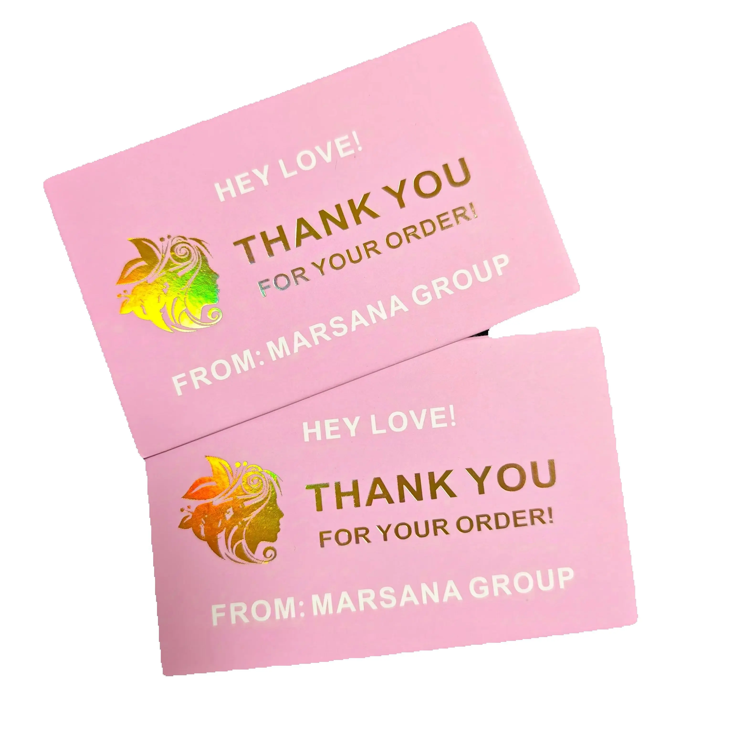 Custom Printing Business Paper Card | Postcard | Greeting Card | Thank You Card with Gold Foil Logo