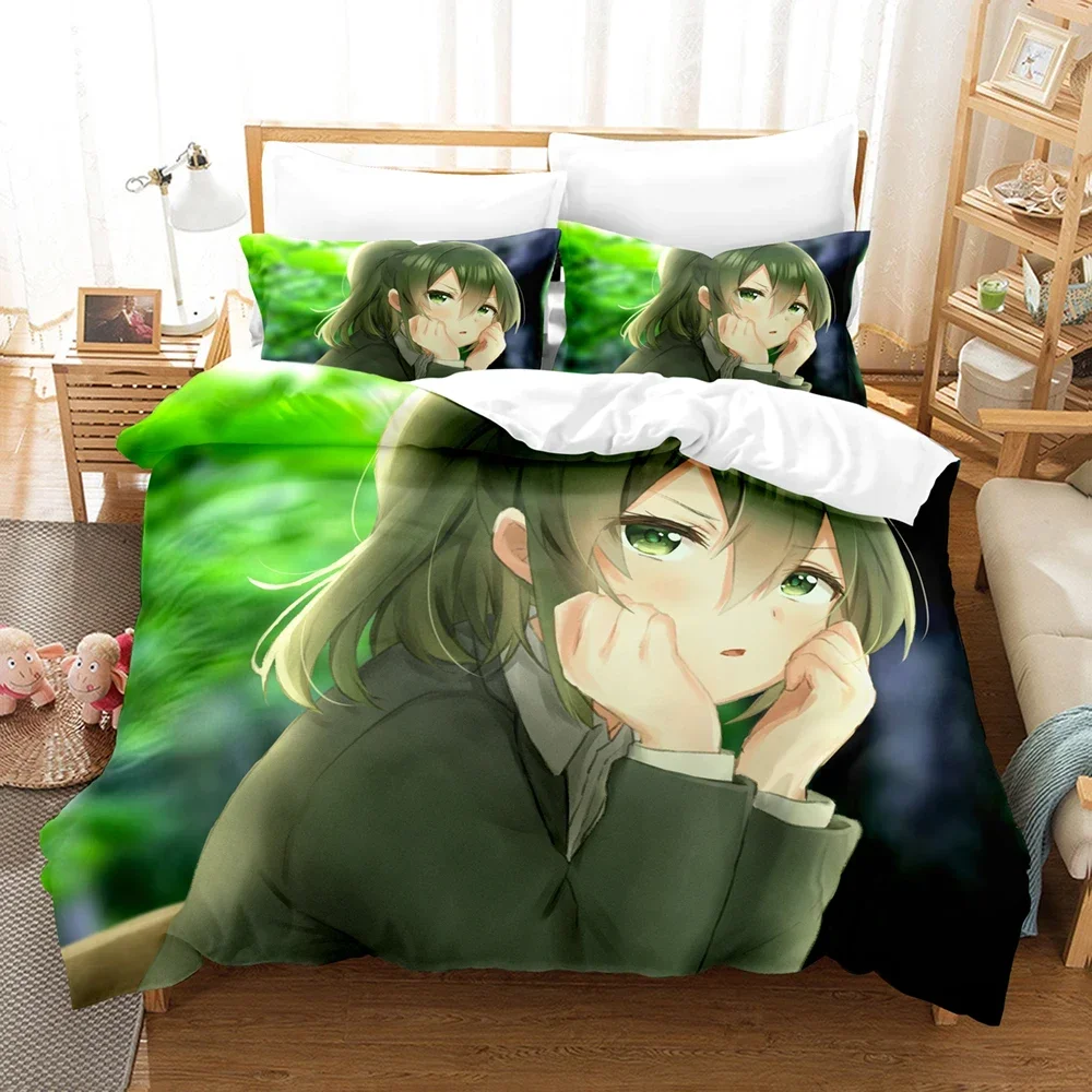 3D Printed My Senpai Is Annoying Bedding Set Anime Duvet Cover Double Twin Full Queen King Adult Kids Bedclothes Quilt Cover