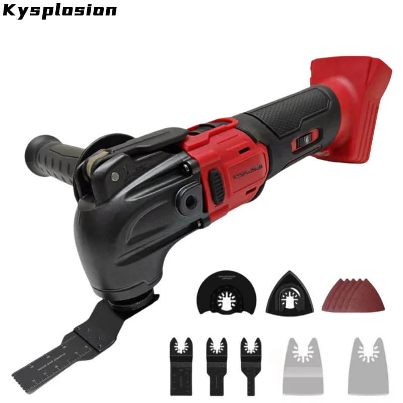 

KYS Brushless Oscillating Multi Tool Cordless Vibration Woodworking Powerl Tool Electric Trimmer Saw for Milwaukee M18 Battery
