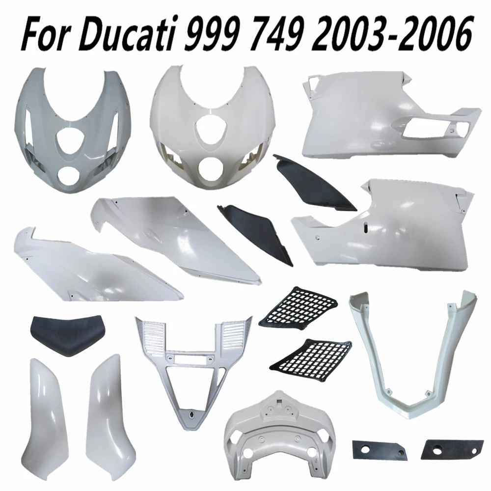 For DUCATI 999 749 2003 2004 2005 2006 Bodywork Cowling Components Unpainted Motorcycle Fairing Accessories Plastic parts