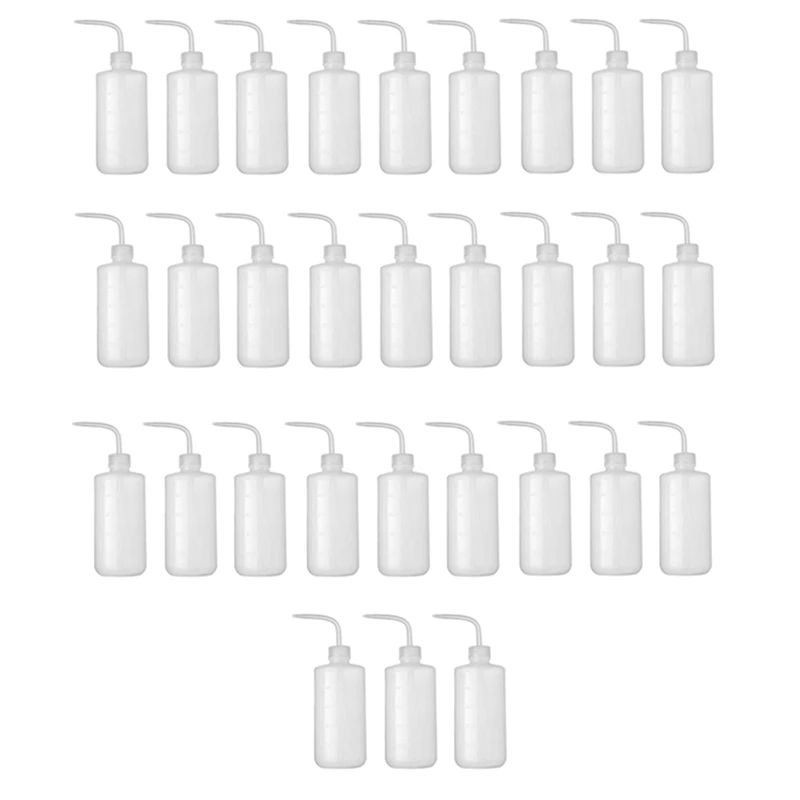 30Pcs Irrigation Bottle 500Ml 17Oz Indoor Plant Watering Can Water Squirt Bottle Plastic Rinse Bottle For Wash Tattoo