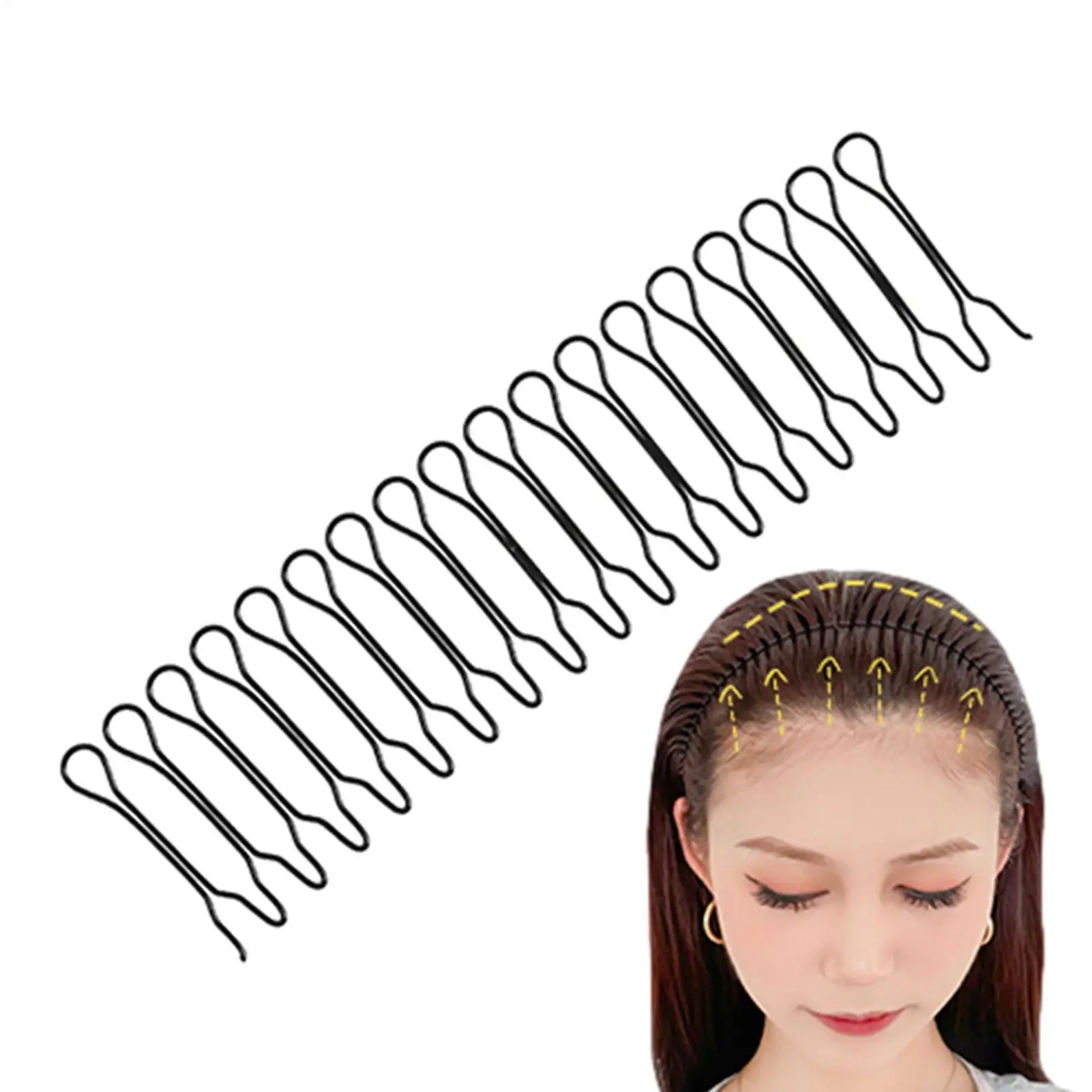 1/5pcs Sleek Invisible Hair Styling Clip Combing Tools Roll Curve Needle Bangs Fixed Insert Comb Wavy Hair Trimming Fork
