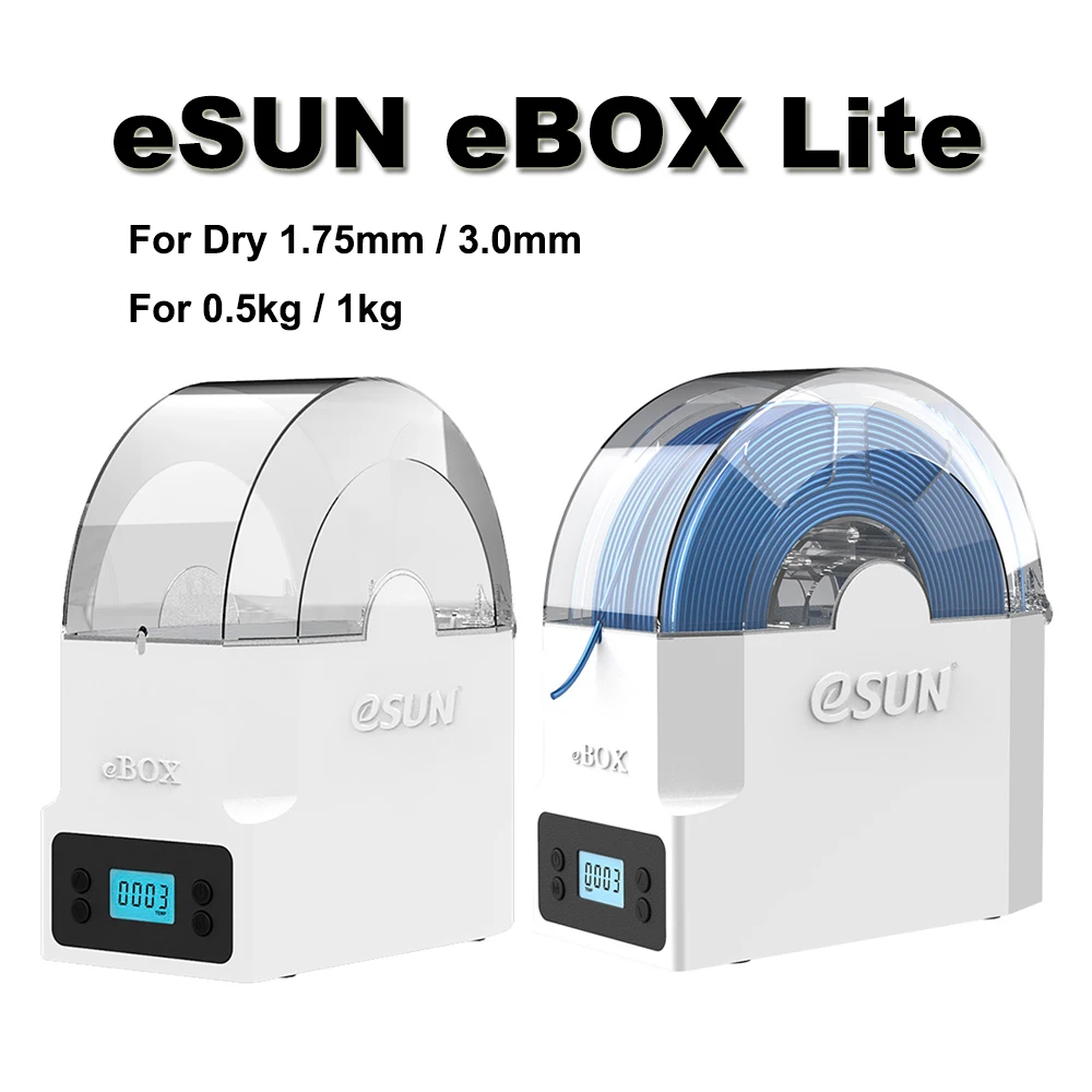 

eSUN eBOX Lite 3D Printing Filament Storage Box Dryer Heater Holder for Dry 1.75mm/3.0mm Filament 0.5kg/1kg 3D Printer Parts